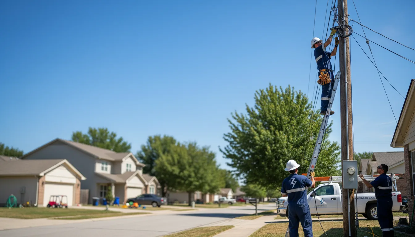 Residential electrician providing installation services in Lucas, KS